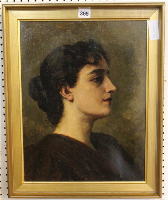 Oil portrait on canvas